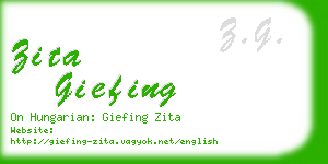 zita giefing business card